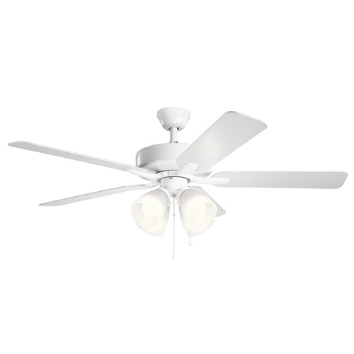 Basics Pro Premier 52-Inch White LED Fan 3000K by Kichler Lighting