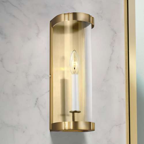 Generation Lighting Alexa Hampton Thompson 14-Inch Tall Contemporary Burnished Brass Sconce by Generation Lighting AW1081BBS