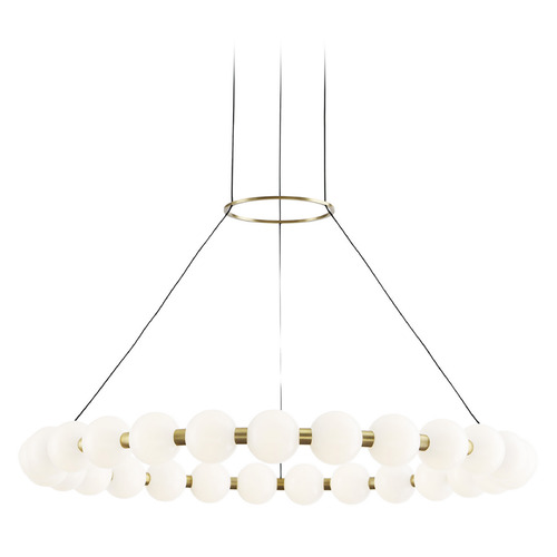 Sean Lavin Orbet 30-Inch LED Chandelier in Brass by Visual Comfort Modern