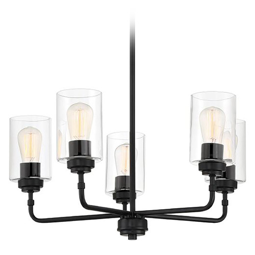 Stowe Flat Black Chandelier by Craftmade Lighting