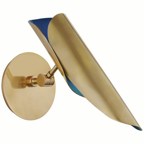 Visual Comfort Signature Collection Champalimaud Flore Wall Light in Brass & Blue by VC Signature CD2002SB/RB