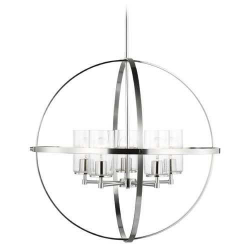 Generation Lighting Alturas 27.25-Inch Brushed Nickel Chandelier by Generation Lighting 3124675-962