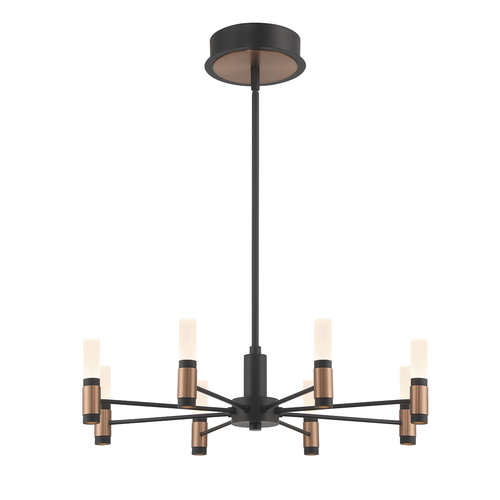 Albany 24-Inch LED Chandelier in Brass & Black by Eurofase Lighting
