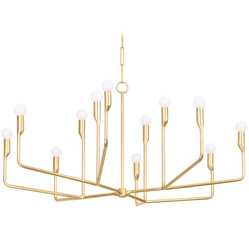 Troy Lighting Norman Vintage Gold Leaf Chandelier