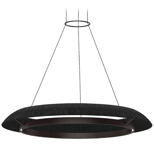 Visual Comfort Modern Collection Visual Comfort Modern Collection Noa Bronze & Washed Black LED Pendant Light SLCH55827WBKBZ
