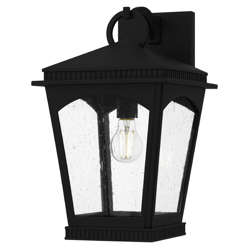 Quoizel Lighting Huck Earth Black Outdoor Wall Light