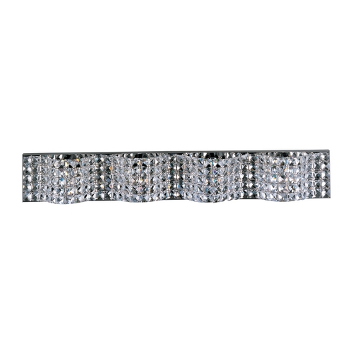 Wave 34-Inch Crystal Vanity Light in Polished Chrome by ET2 Lighting