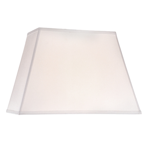 White Linen Rectangle Lamp Shade with Spider Assembly