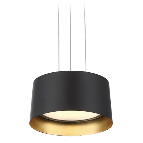 Marimba 8.13-Inch LED Mini Pendant in Gold Leaf & Bronze by Modern Forms