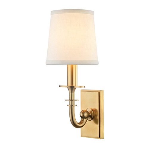 Carroll Aged Brass Sconce by Hudson Valley Lighting