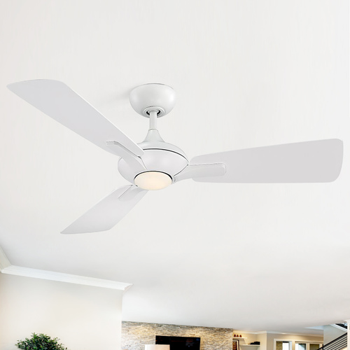 Modern Forms by WAC Lighting Mykonos 52-Inch LED Smart Outdoor Fan in Matte White 2700K by Modern Forms FR-W1819-52L-27-MW