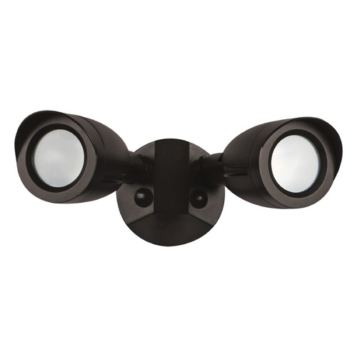 20W LED 2-Head Bullet Security Light 1900LM 3000K 120-277V Bronze by Satco Lighting