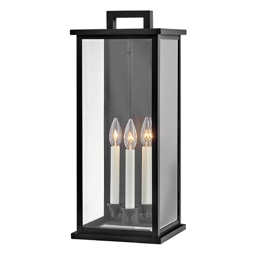 Weymouth Large Wall Lantern in Black by Hinkley Lighting