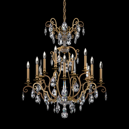 Renaissance Nouveau Etruscan Gold Crystal Chandelier by Schonbek Lighting
