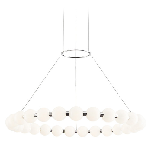 Visual Comfort Modern Collection Sean Lavin Orbet 30-Inch LED Chandelier in Polished Nickel by Visual Comfort Modern 700OBT30N-LED927