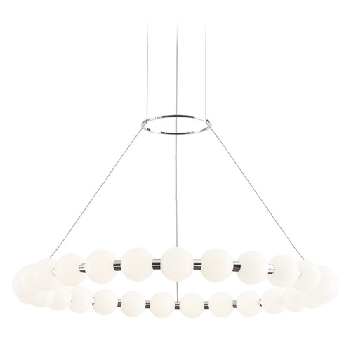 Sean Lavin Orbet 30-Inch LED Chandelier in Polished Nickel by Visual Comfort Modern