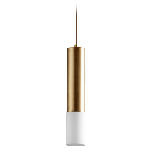 Oxygen Opus Acrylic LED Pendant in Aged Brass by Oxygen Lighting 3-654-40