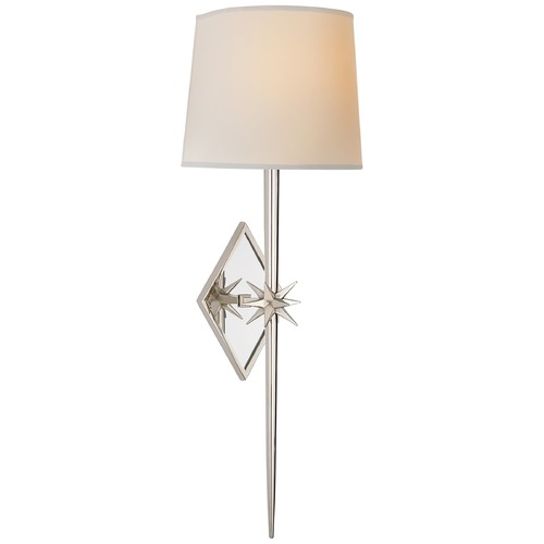 Visual Comfort Signature Collection Ian K. Fowler Etoile Large Sconce in Polished Nickel by Visual Comfort Signature S2321PNNP