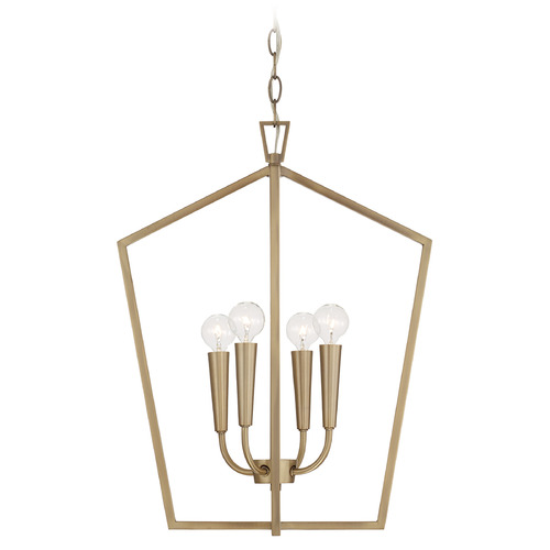Holden 4-Light Pendant in Aged Brass by Capital Lighting