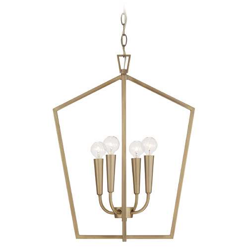 Capital Lighting Holden 4-Light Pendant in Aged Brass by Capital Lighting 545941AD