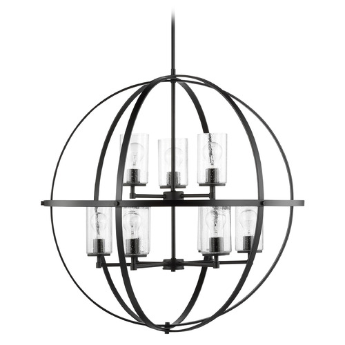 Generation Lighting Alturas 32.50-Inch Midnight Black Chandelier by Generation Lighting 3124679-112