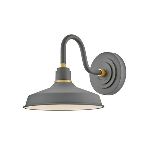 Foundry 9.50-Inch Wide Dark Matte Grey Barn Light by Hinkley Lighting