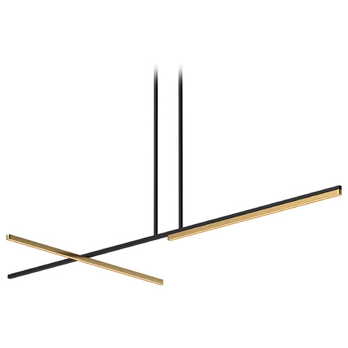 Kuzco Lighting Shift Black & Brushed Gold LED Linear Light by Kuzco Lighting LP28760-BK/BG