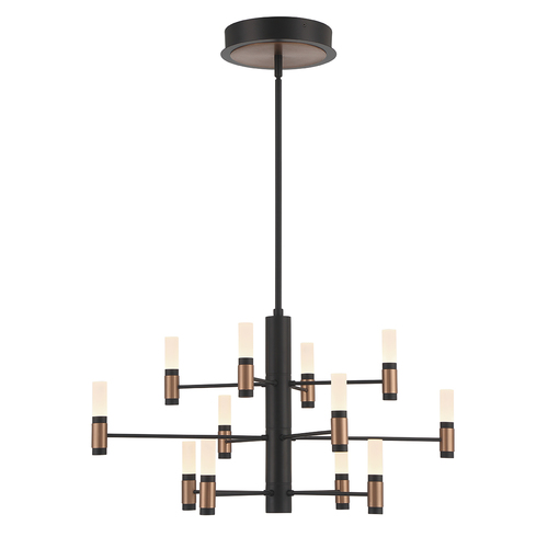 Albany 3-Tier LED Chandelier in Brass & Black by Eurofase Lighting