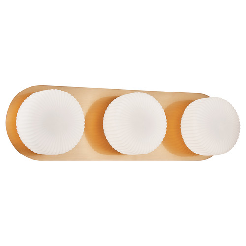 Knobbel Aged Gold Brass LED Vertical Bathroom Light by Matteo Lighting