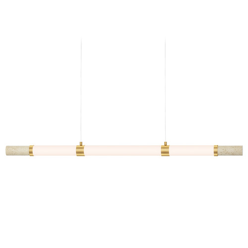 Travertine & Gold LED Linear Light by ET2 Lighting