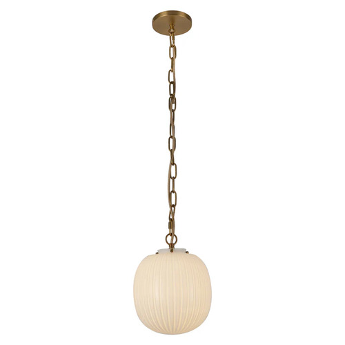 Alora Lighting Cherise Brushed Gold Pendant Light with Globe Shade