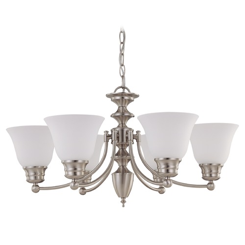 Chandelier in Brushed Nickel by Nuvo Lighting