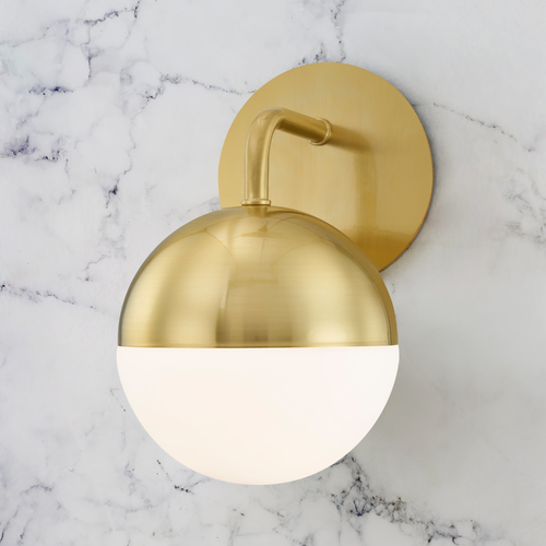 Design Classics Lighting Design Classics Onec Satin Brass Sconce 1967-SB/WH
