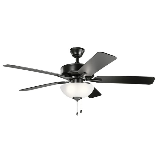 Basics Pro Select 52-Inch Satin Black LED Fan 2700K by Kichler Lighting