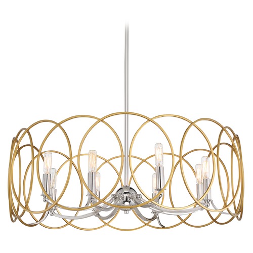 Minka Lavery Minka Lavery Chassell Honey Gold with Polished Nickel Chandelier 4028-679