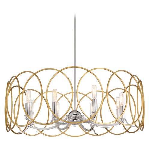 Chassell Honey Gold with Polished Nickel Chandelier by Minka Lavery