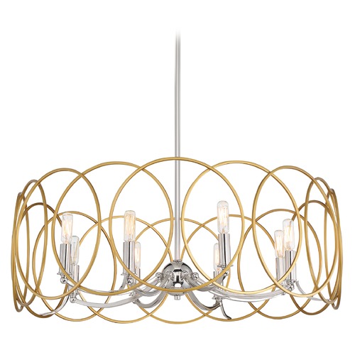 Minka Lavery Chassell Honey Gold with Polished Nickel Chandelier by Minka Lavery 4028-679