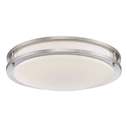 Warden Satin Nickel LED Flush Mount by Eurofase Lighting