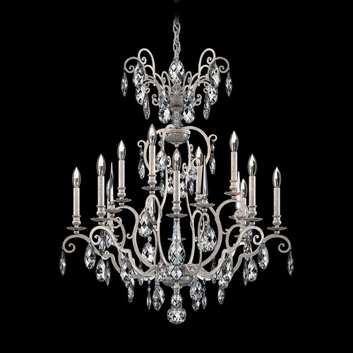 Renaissance Nouveau Antique Silver Crystal Chandelier by Schonbek Lighting