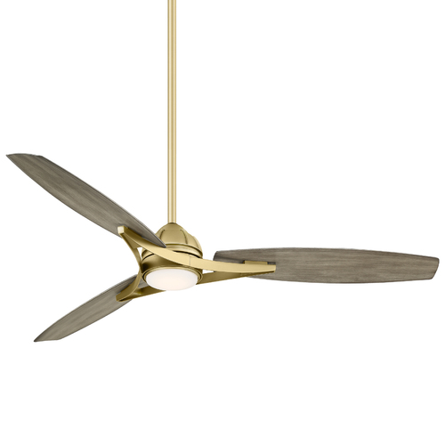 Molino 65-Inch LED Fan in Soft Brass by Minka Aire