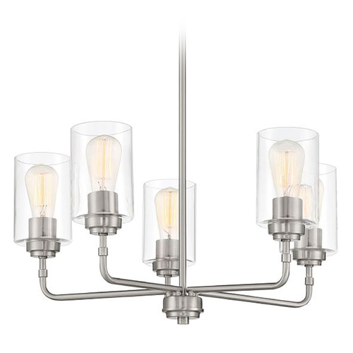 Stowe Brushed Polished Nickel Chandelier by Craftmade Lighting
