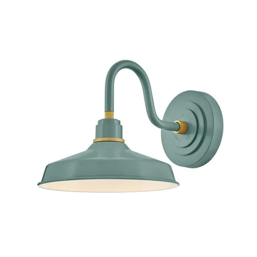 Foundry 9.50-Inch Wide Sage Green Barn Light by Hinkley Lighting