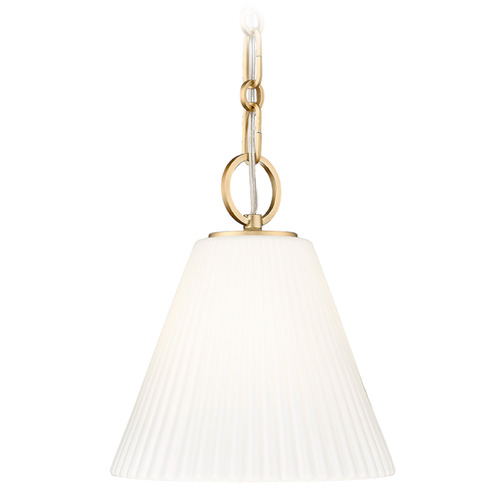 Z-Lite Z-Lite Alaric Modern Gold Mini-Pendant Light with Conical Shade 3042P10-MGLD