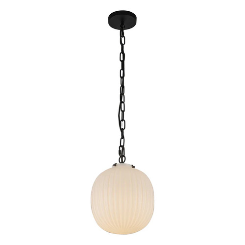 Alora Lighting Cherise Matte Black Pendant Light with Globe Shade