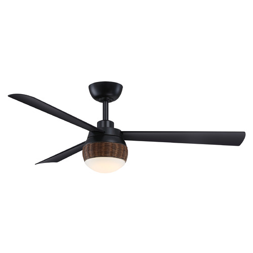 Fanimation Fans Fanimation Fans Paget Black LED Ceiling Fan with Light FP6837BL
