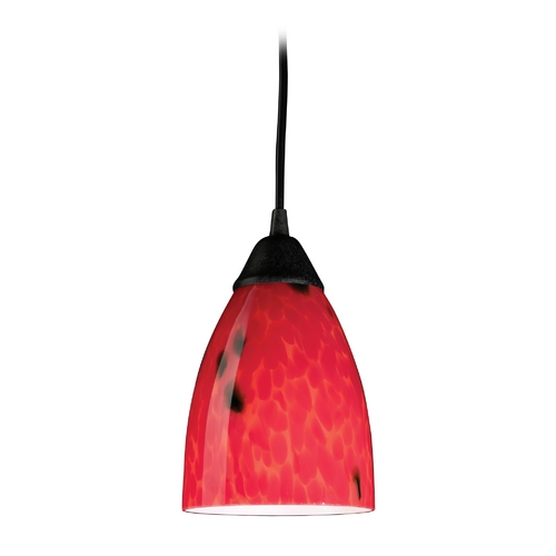 Elk Lighting Modern Mini-Pendant Light with Art Glass 406-1FR