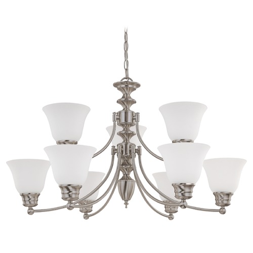 Chandelier in Brushed Nickel by Nuvo Lighting