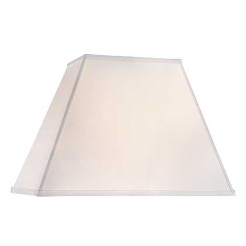 White Linen Rectangle Lamp Shade with Spider Assembly