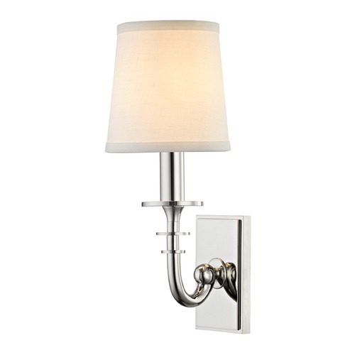 Carroll Polished Nickel Sconce by Hudson Valley Lighting