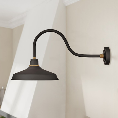 Foundry 16-Inch Wide Museum Bronze & Brass Barn Light by Hinkley Lighting